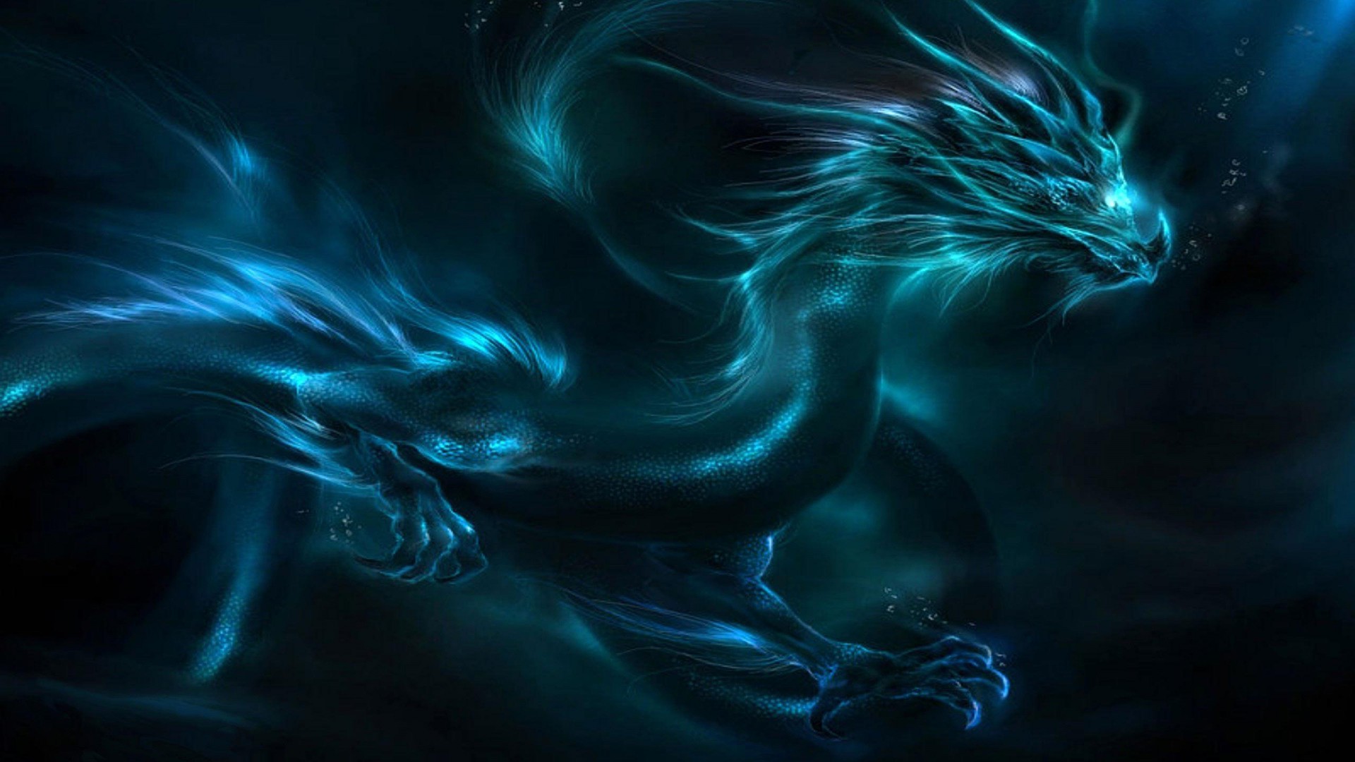 Black And Blue Dragon Wallpapers