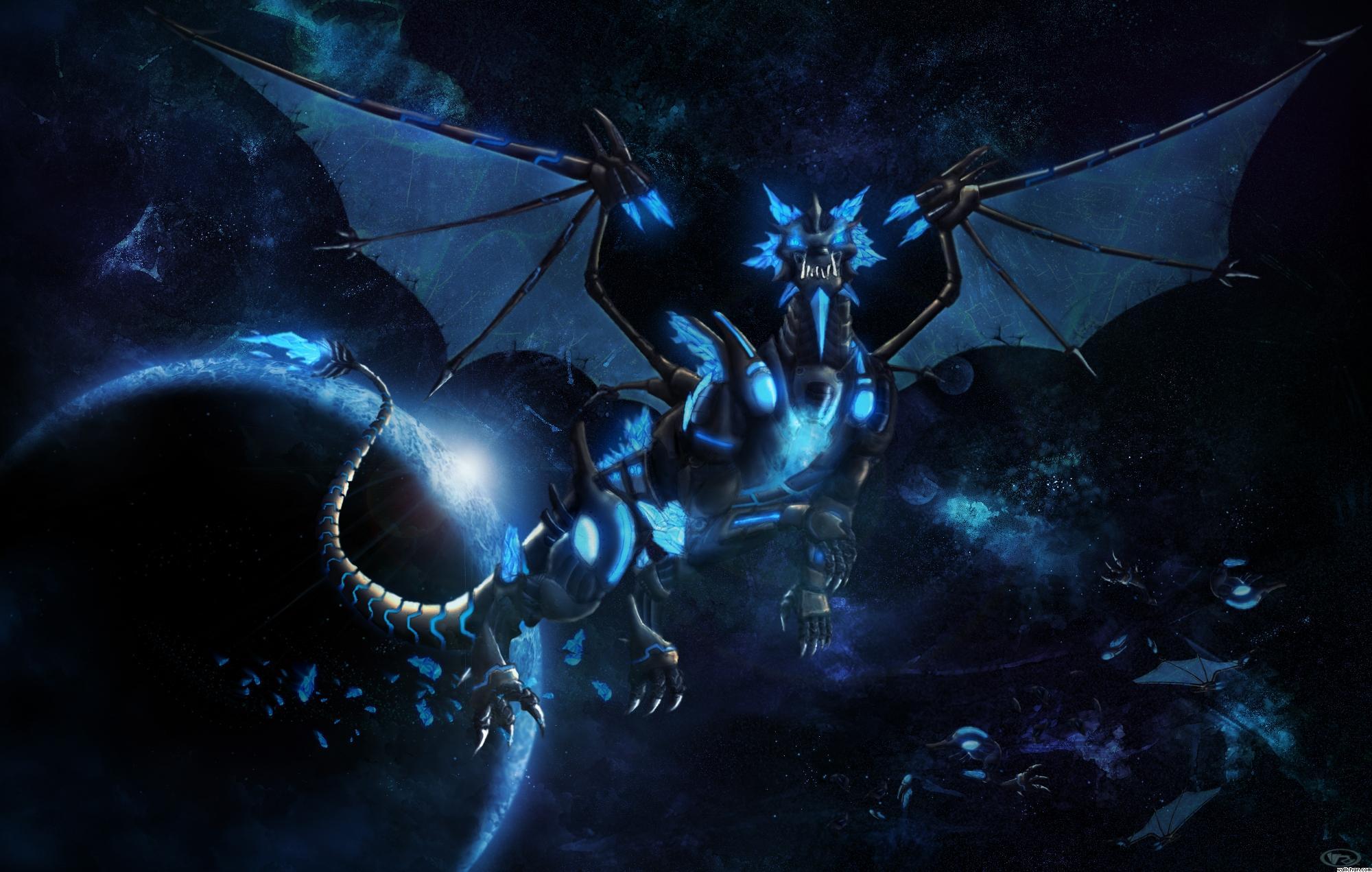 Black And Blue Dragon Wallpapers