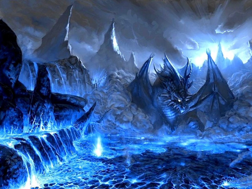 Black And Blue Dragon Wallpapers