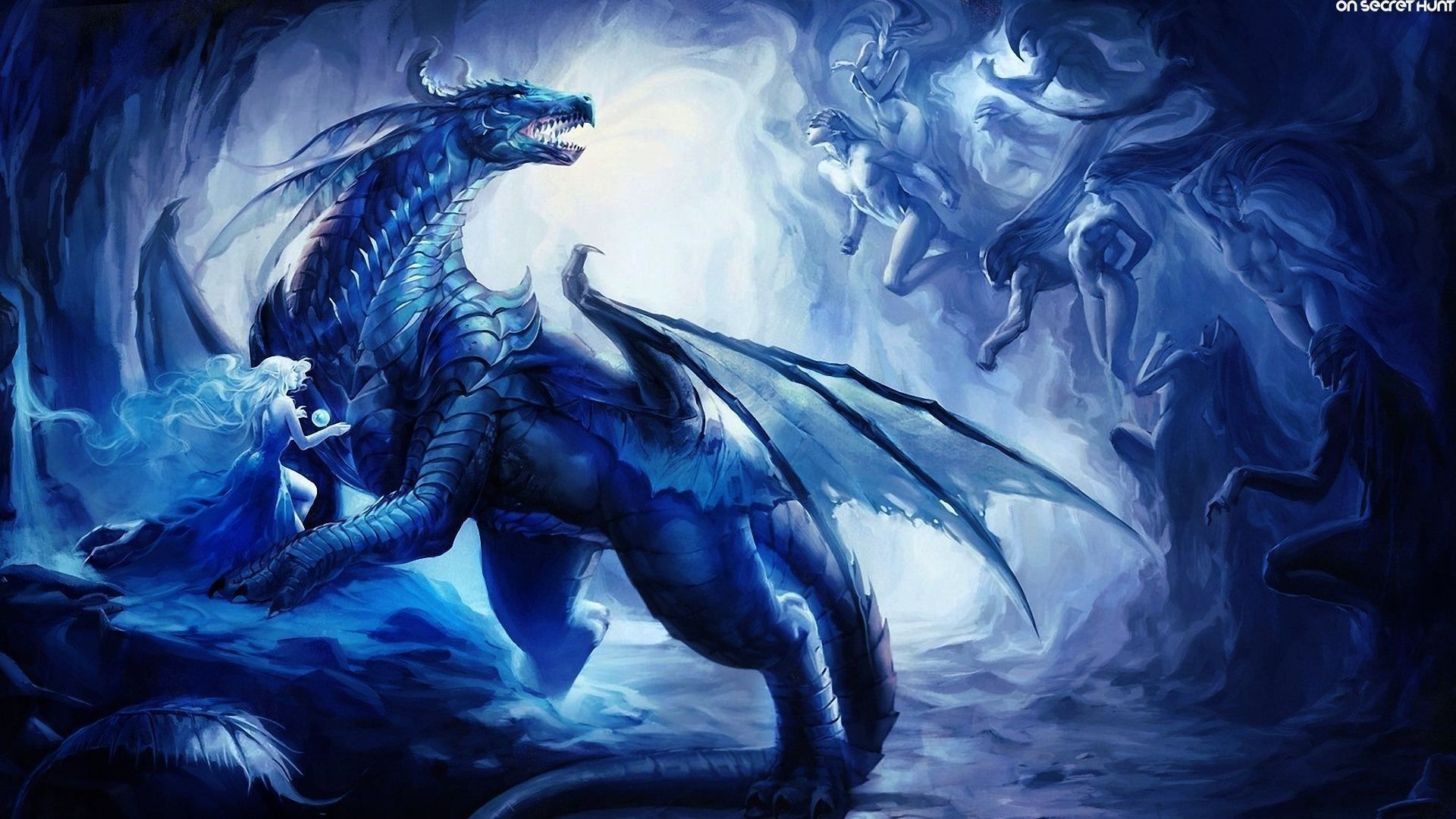 Black And Blue Dragon Wallpapers