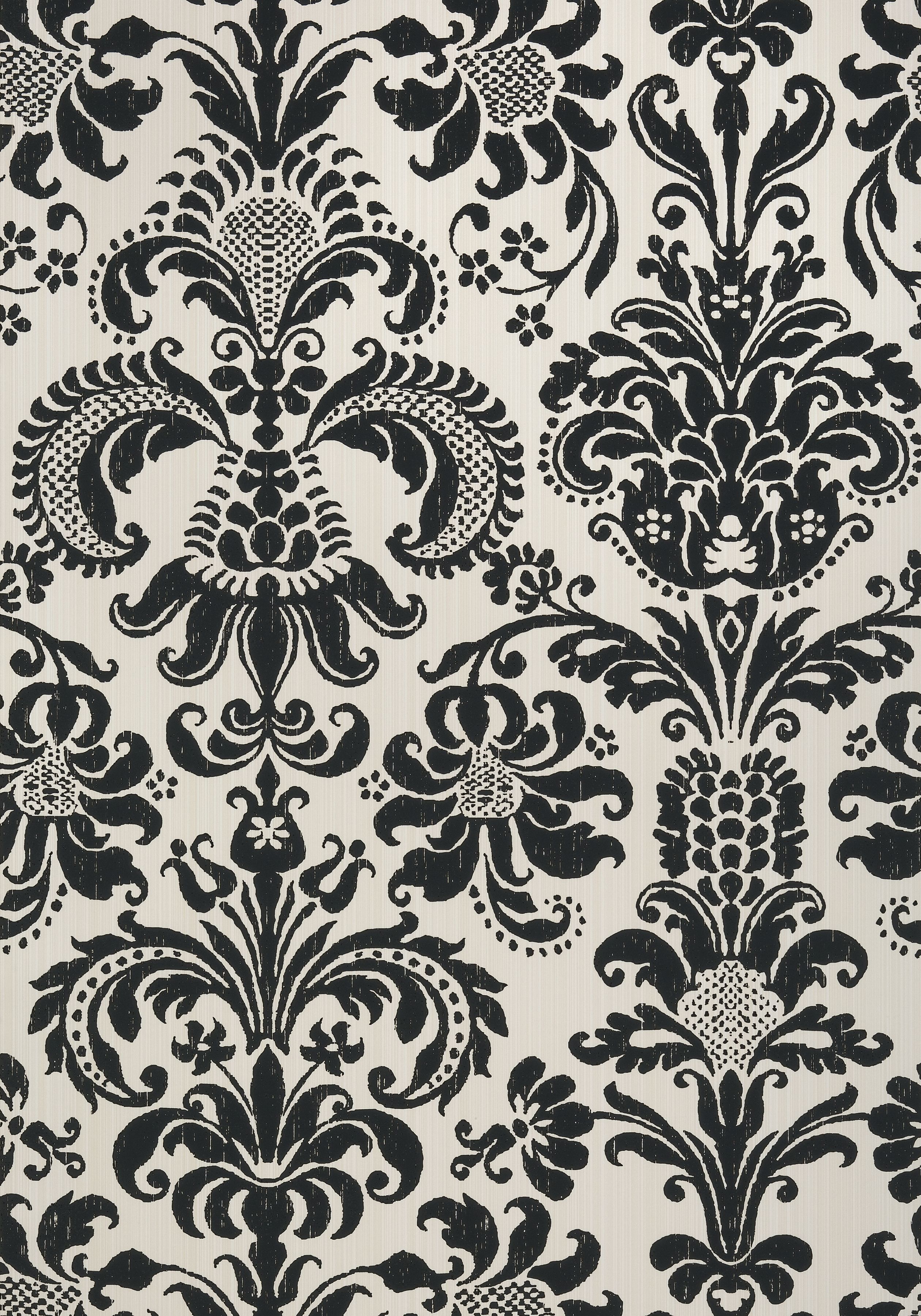 Black And Cream Damask Wallpapers