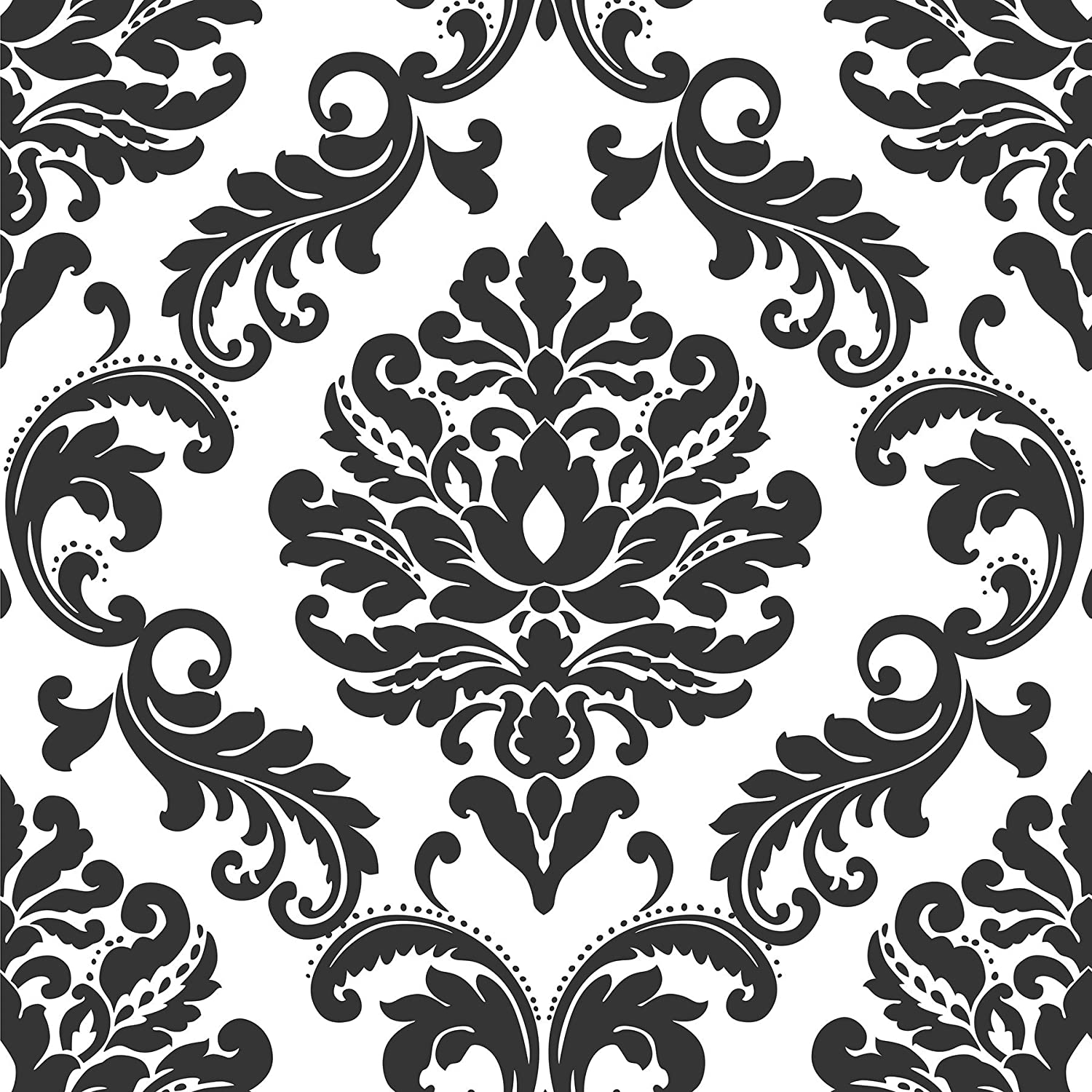 Black And Cream Damask Wallpapers