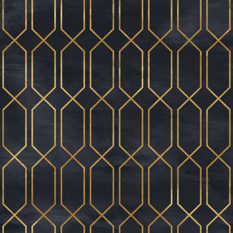 Black And Gold Geometric Wallpapers