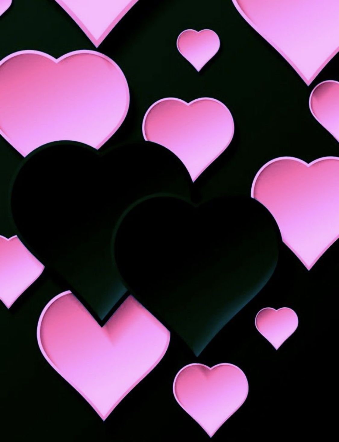 Black And Pink Heart Wallpapers