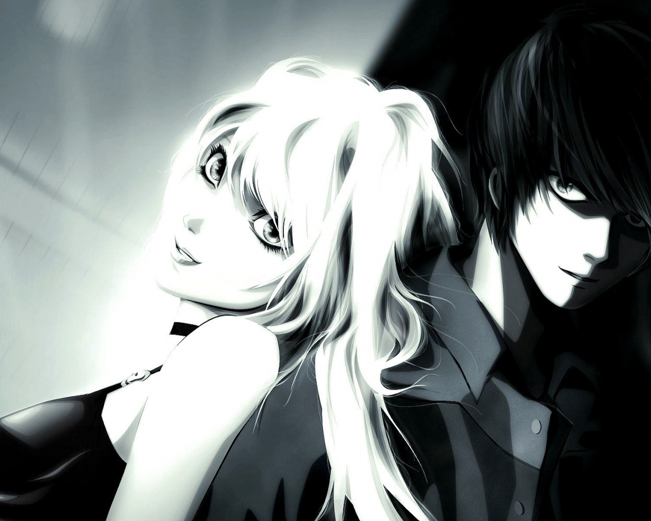 Black And White Anime Couple Wallpapers