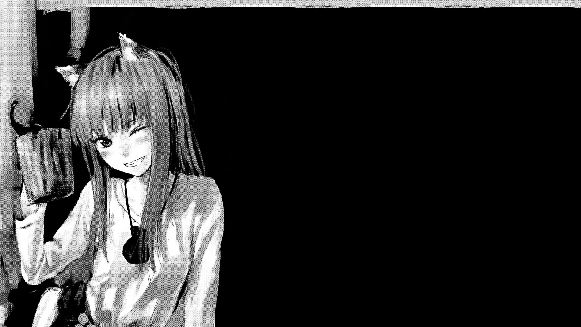 Black And White Anime Scenery Wallpapers