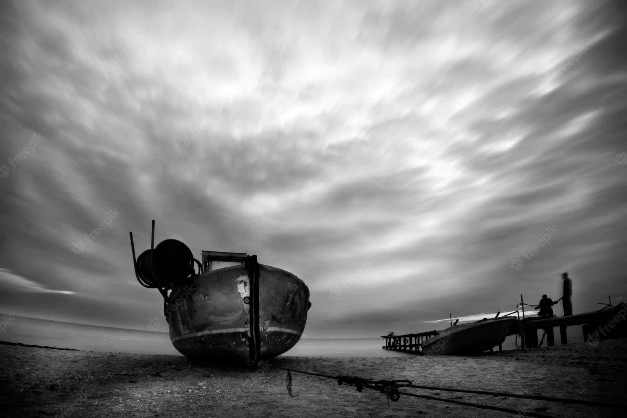 Black And White Boat Photography Wallpapers