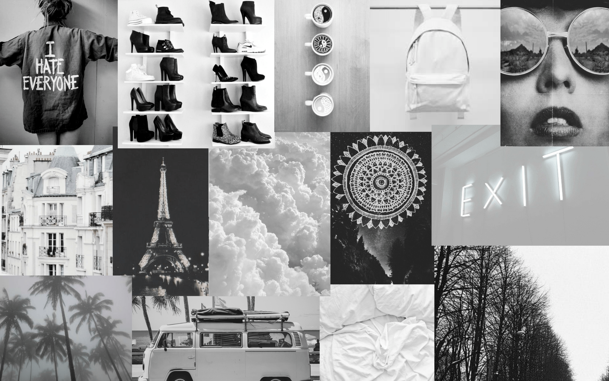 Black And White Collage Wallpapers