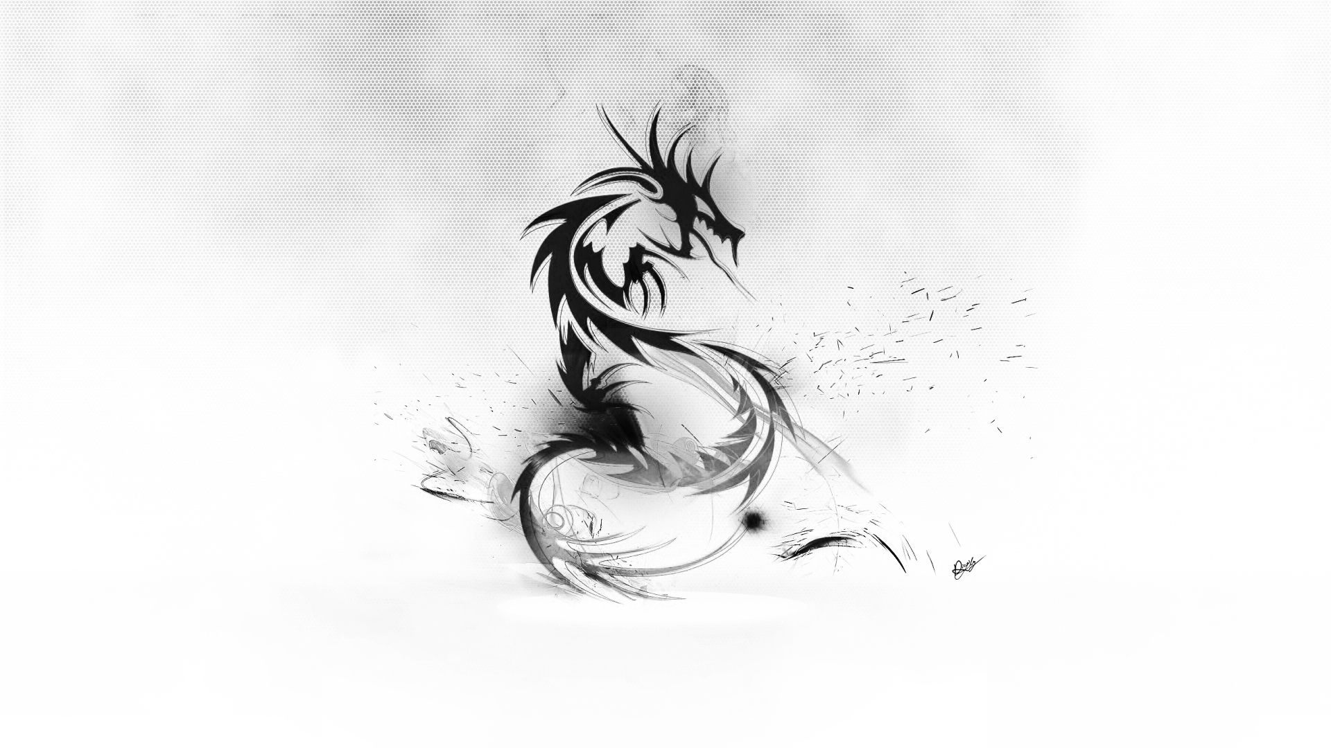 Black And White Dragon Wallpapers