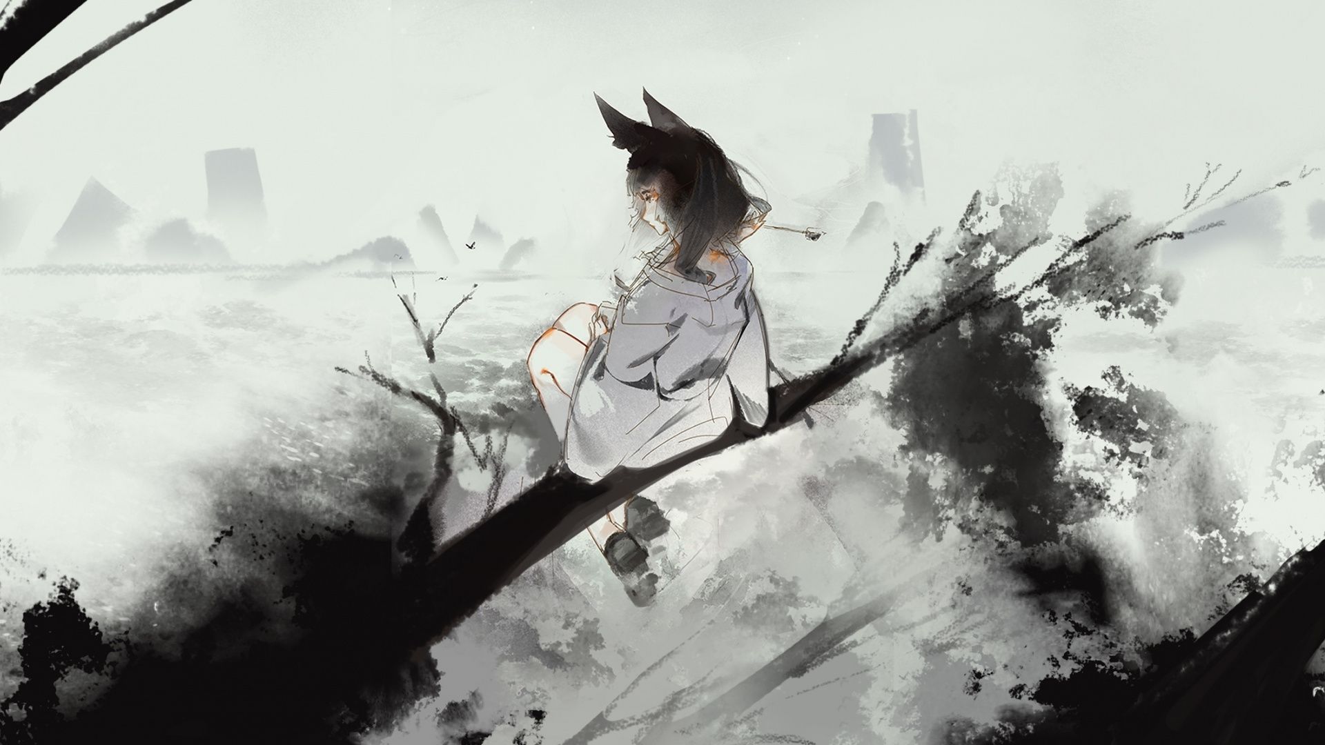 Black And White Manga Art Wallpapers