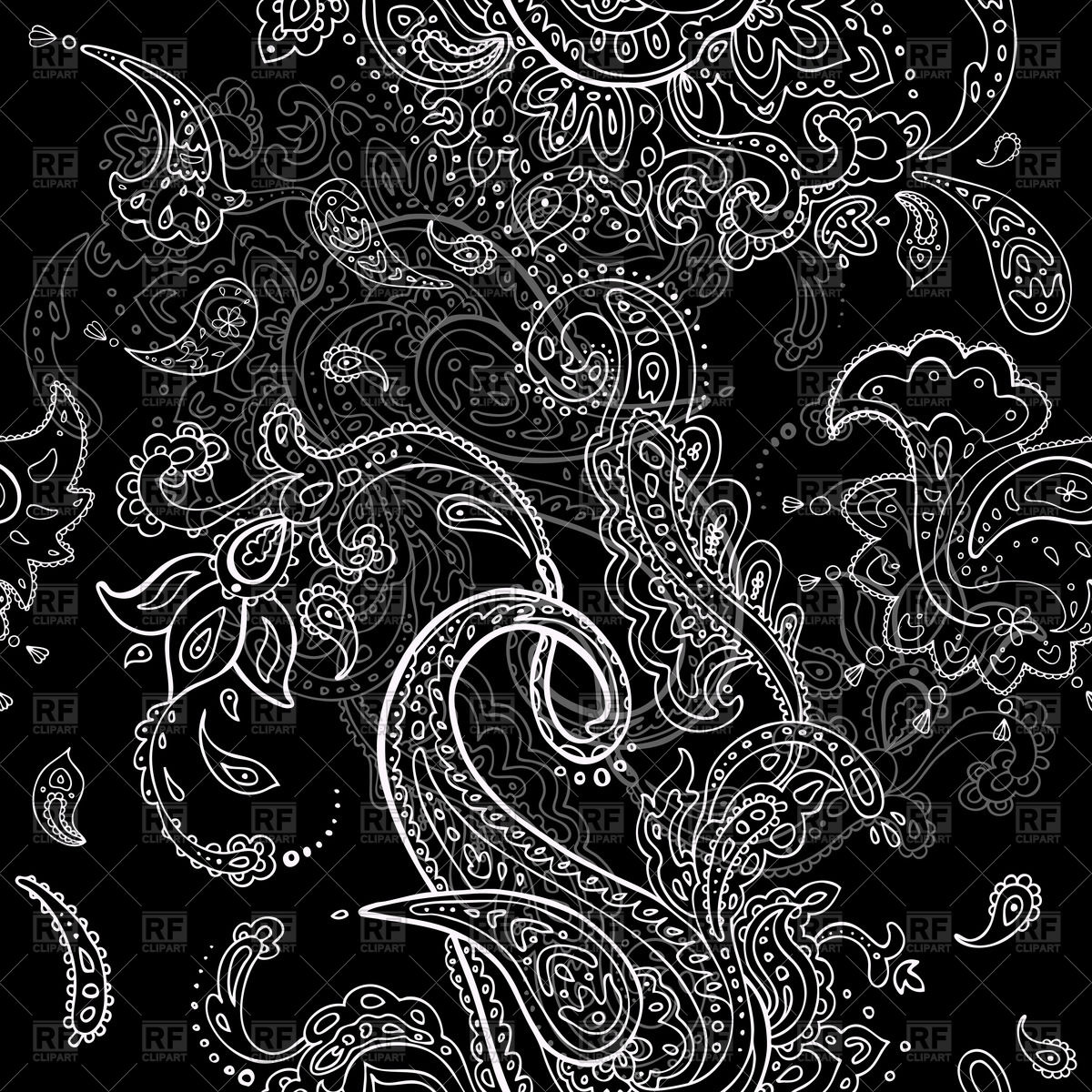 Black And White Paisley Wallpapers