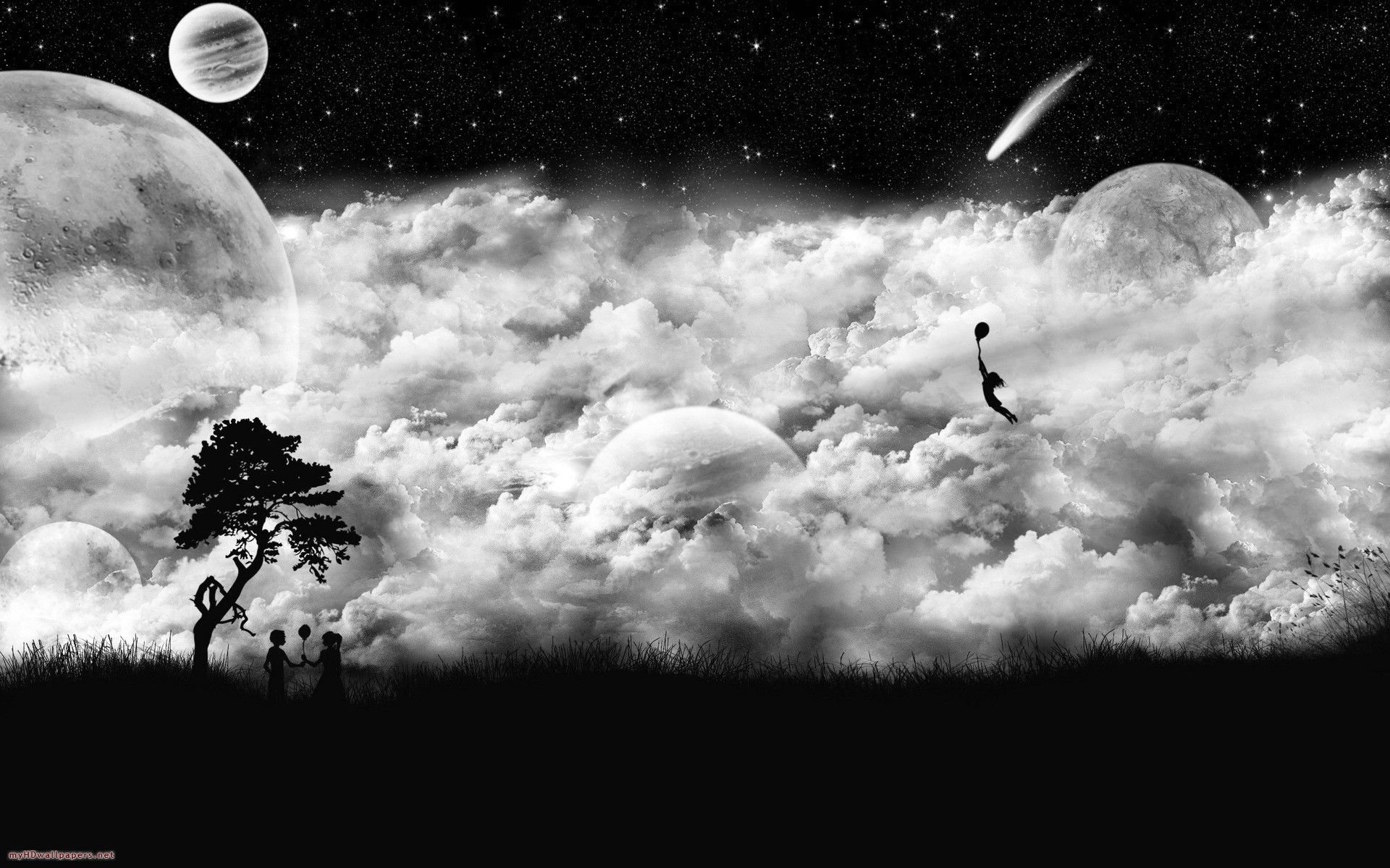 Black And White Planet Wallpapers