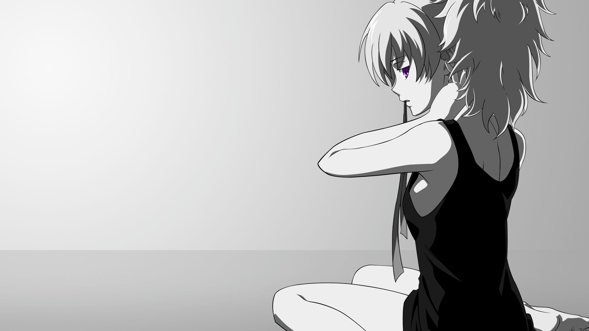 Black And White Sad Anime Girl Wallpapers