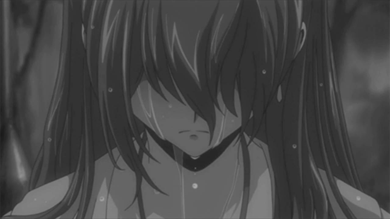 Black And White Sad Anime Girl Wallpapers