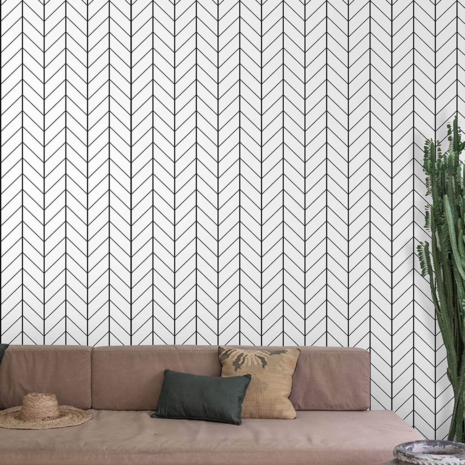 Black And White Striped Removable Wallpapers
