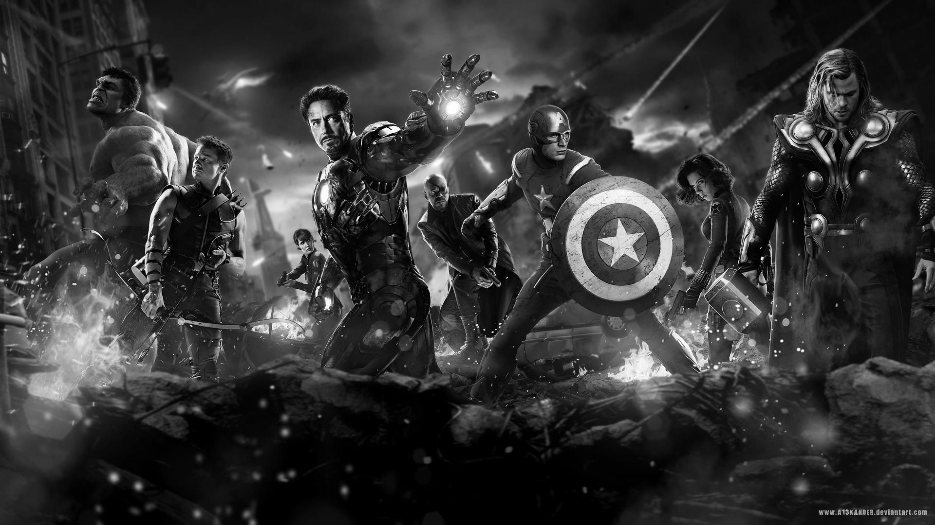 Black And White Superhero Wallpapers