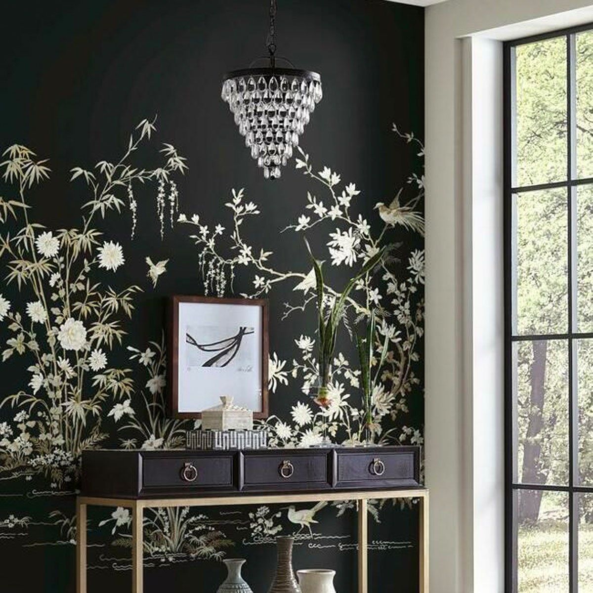 Black Chinoiserie Wallpapers