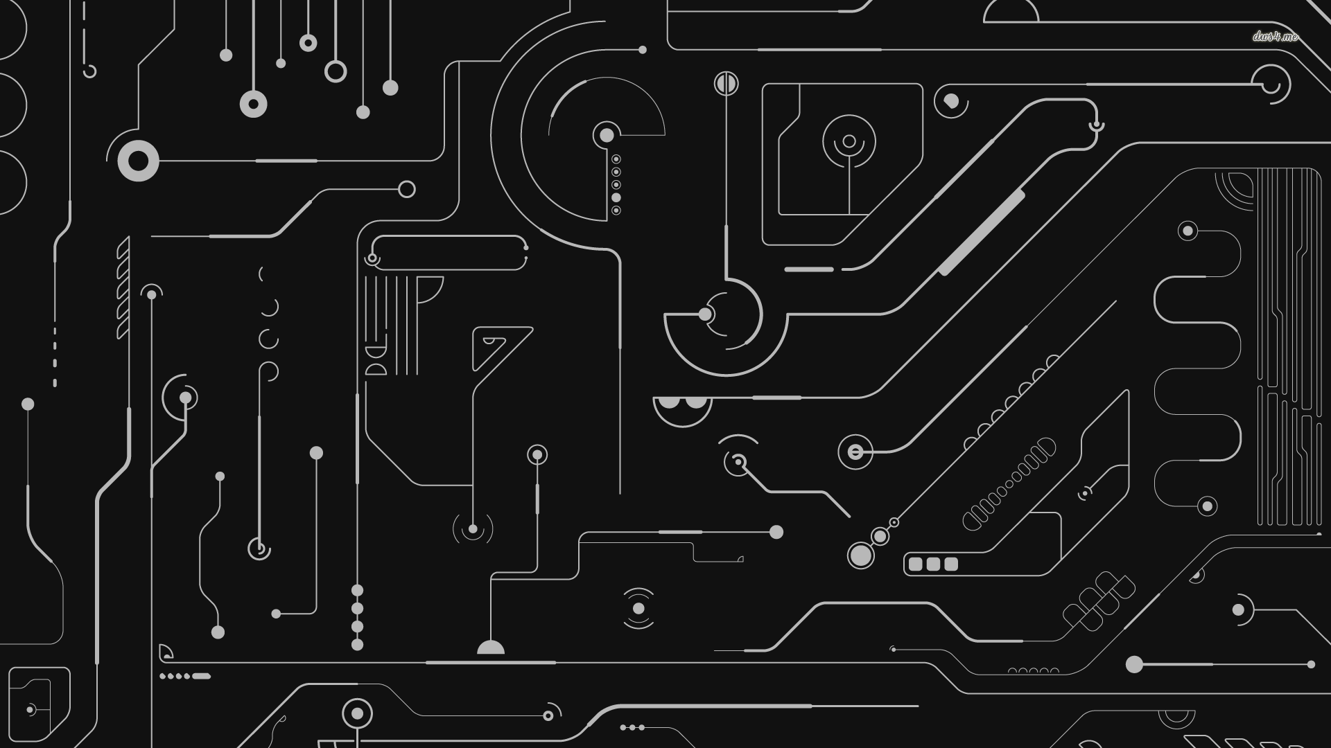 Black Circuit Board Wallpapers