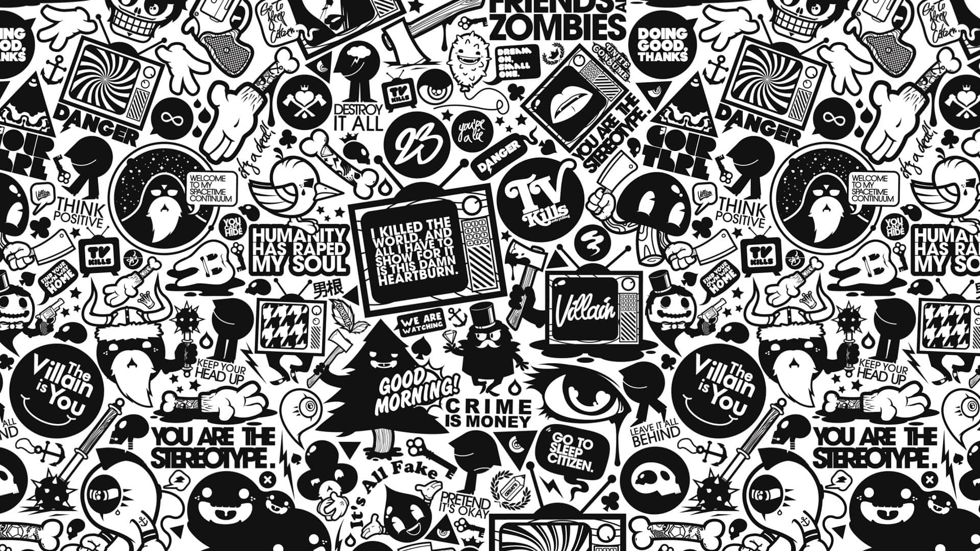 Black Doodle Wallpapers