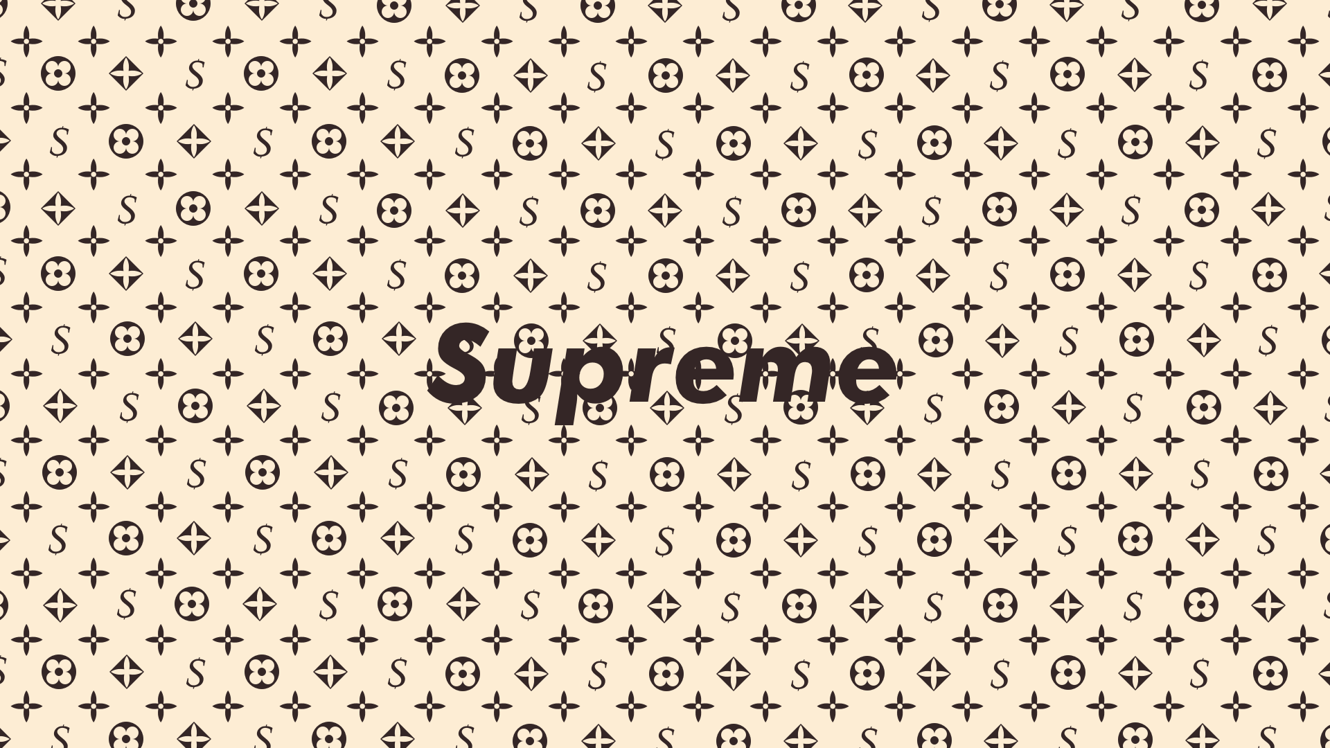 Black Louis Vuitton Supreme Wallpapers