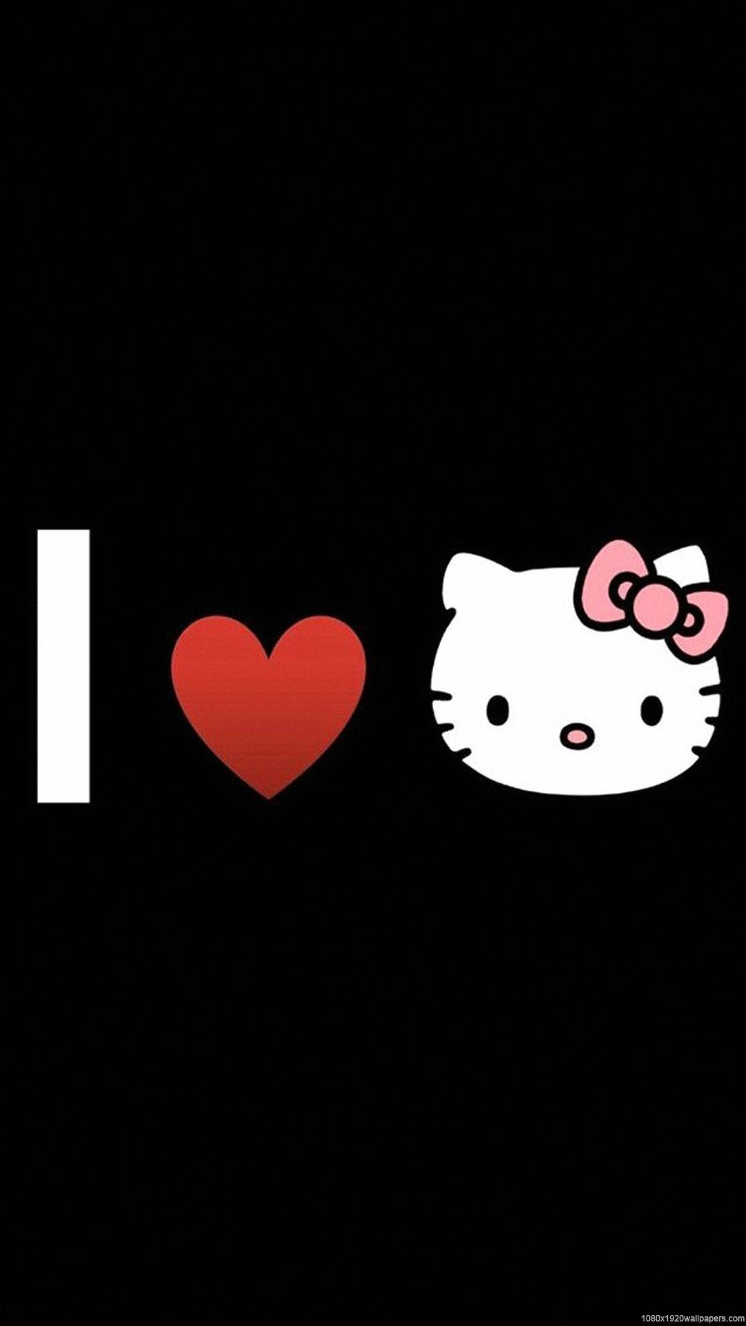 Black Love Hello Kitty Wallpapers