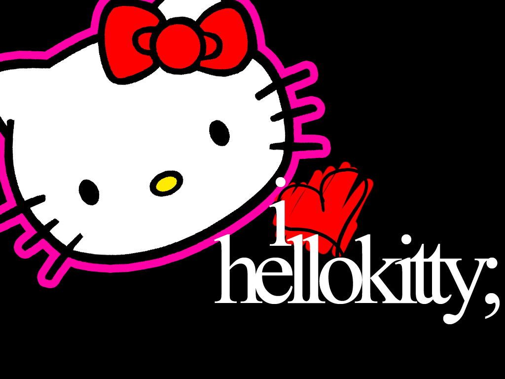 Black Love Hello Kitty Wallpapers