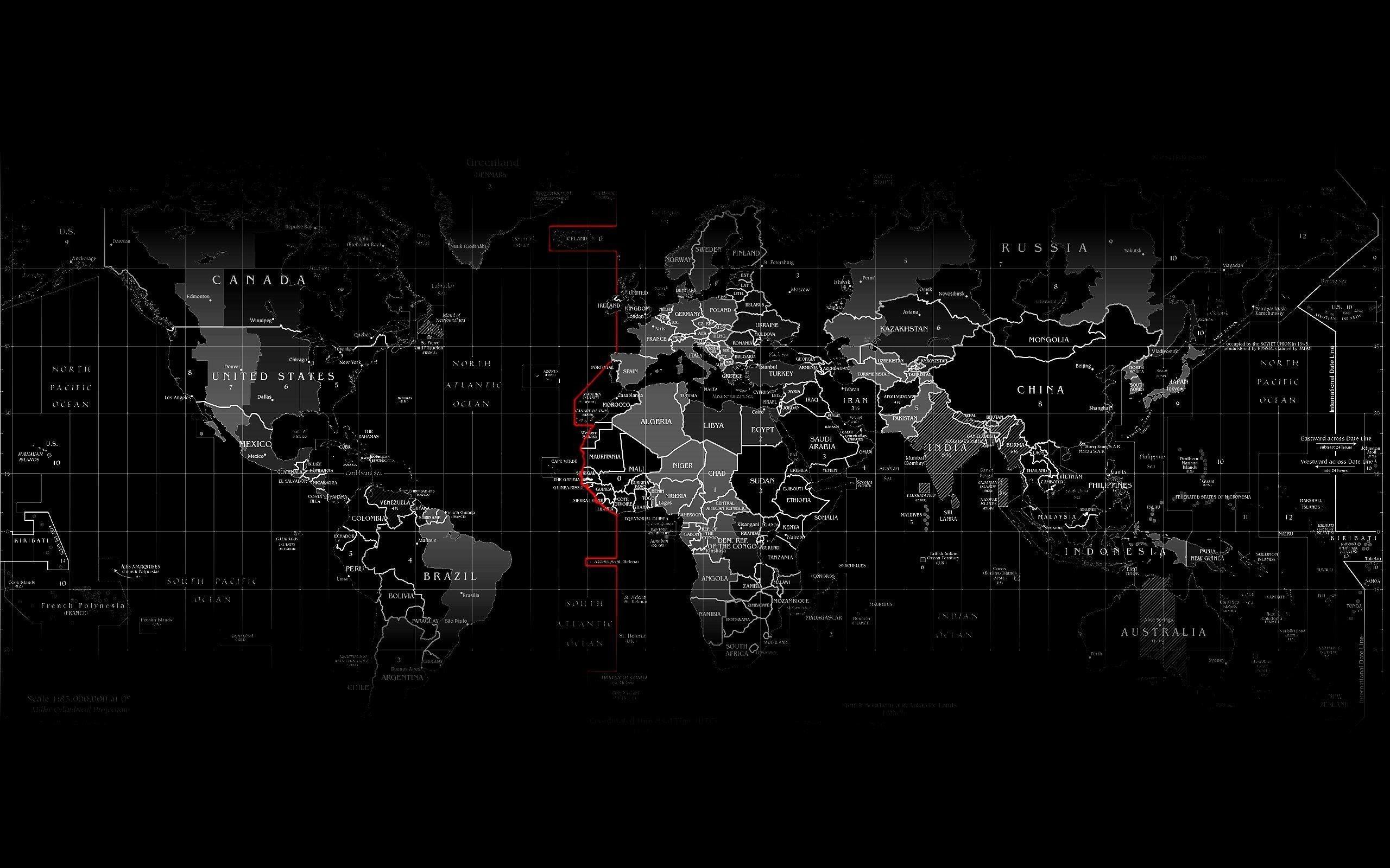 Black Map Wallpapers