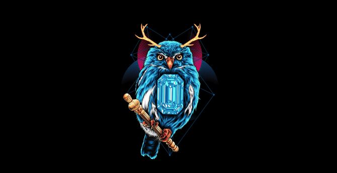 Black Owl Art Wallpapers