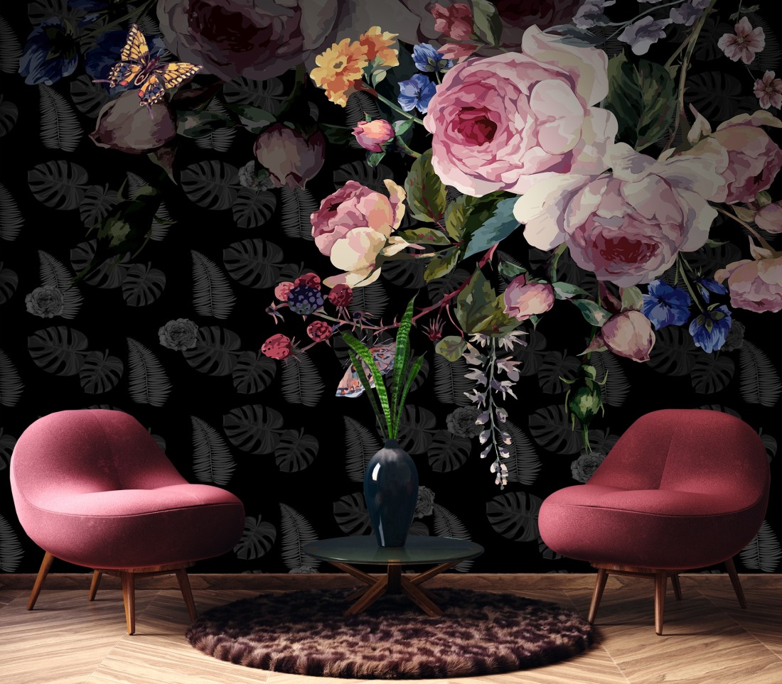 Black Pink Floral Wallpapers - Most Popular Black Pink Floral