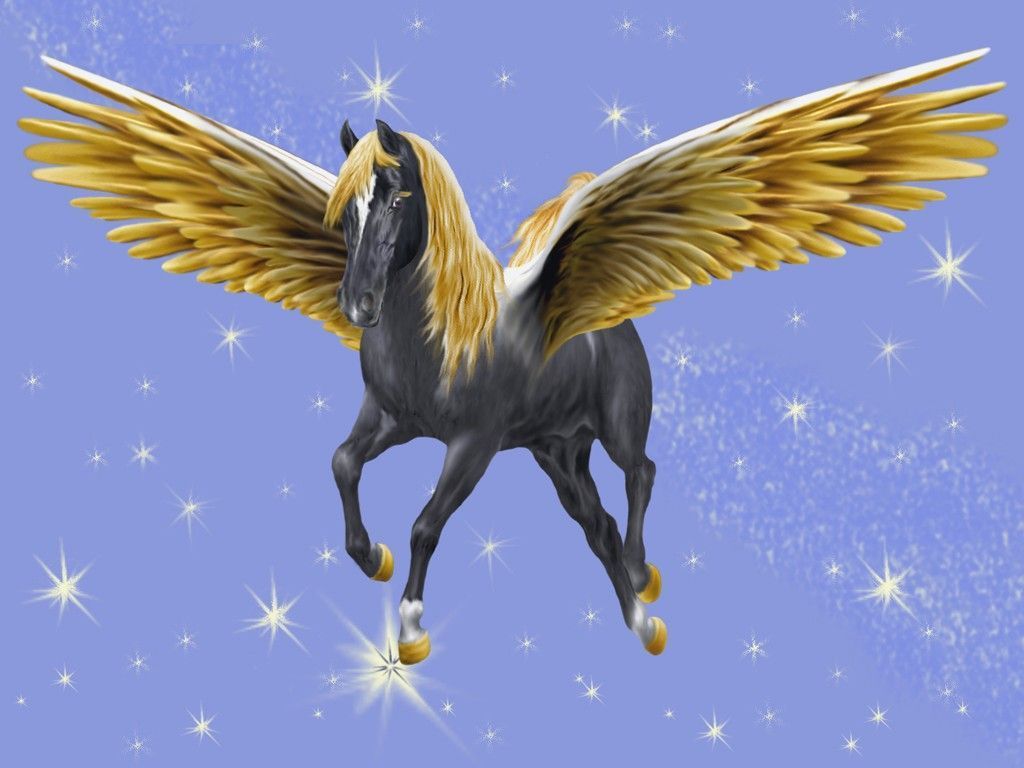 Black Unicorns With Wings Wallpapers