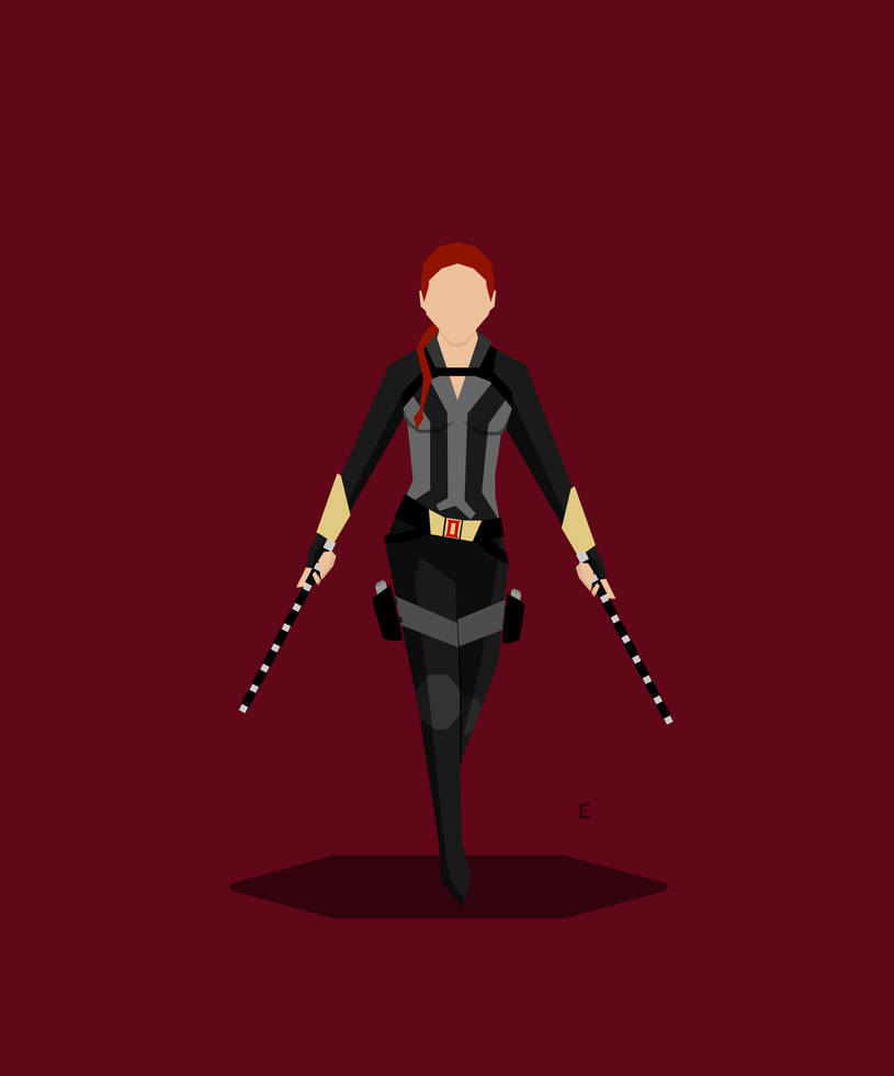 Black Widow Minimalist Wallpapers