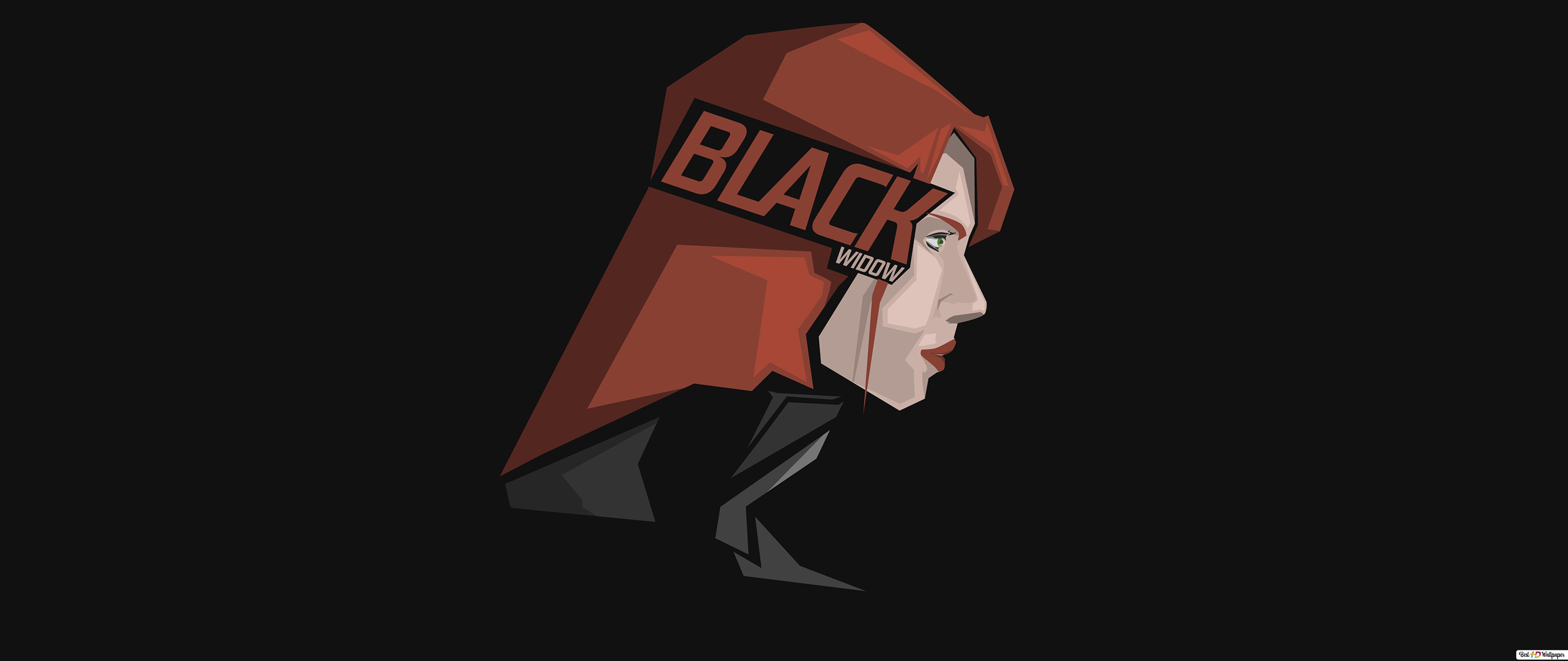 Black Widow Minimalist Wallpapers