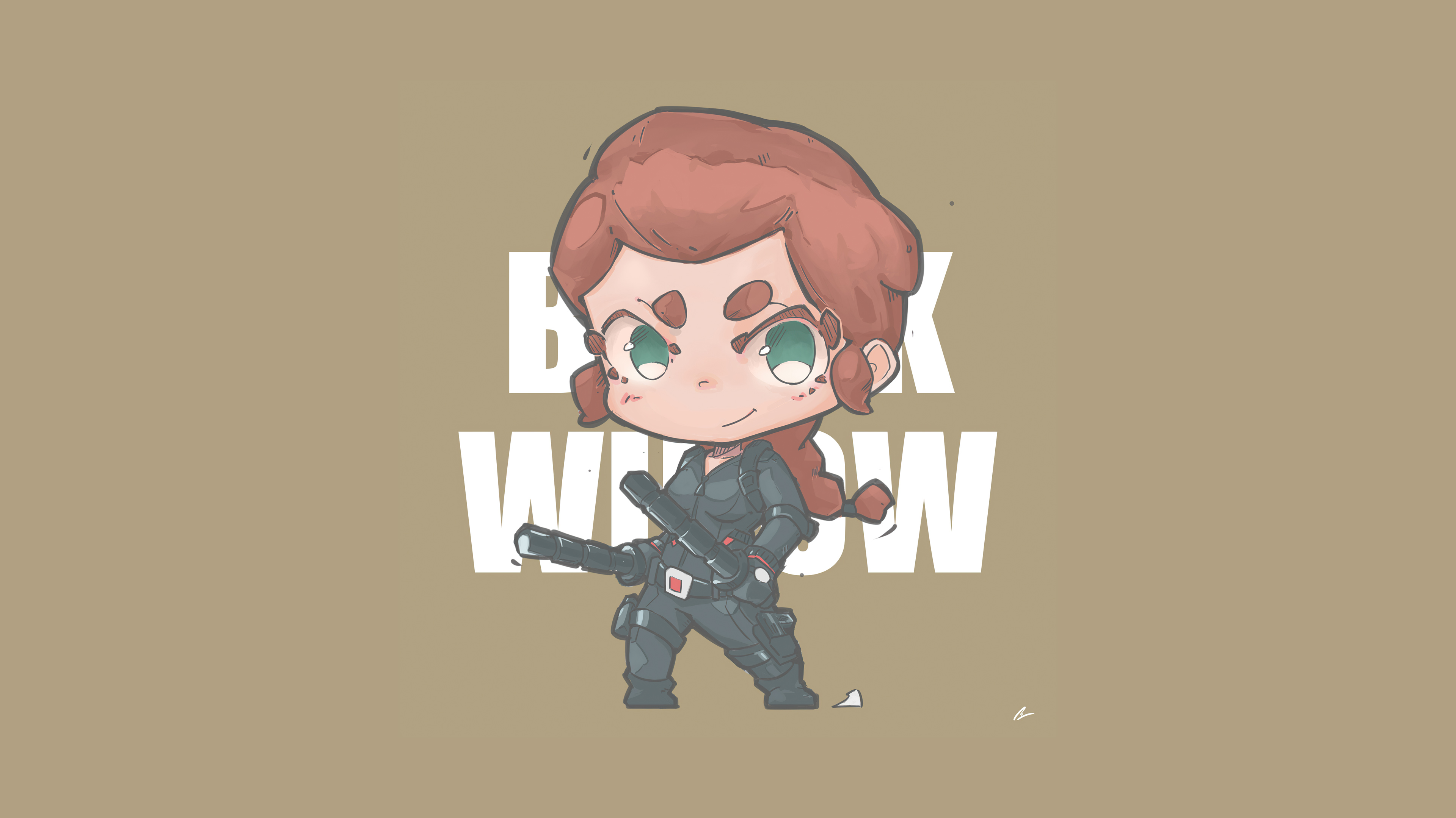 Black Widow Minimalist Wallpapers