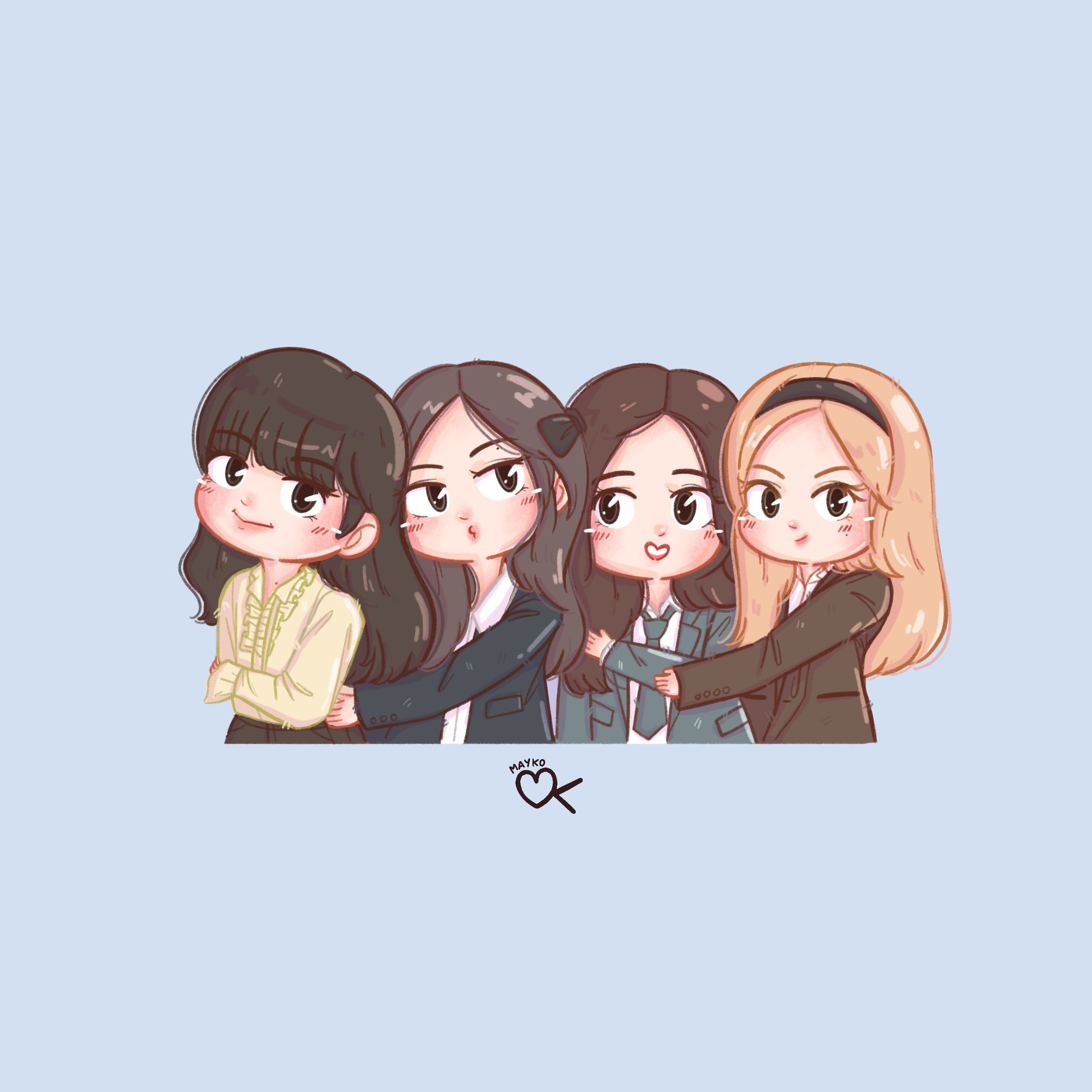 Blackpink Cartoon Wallpapers