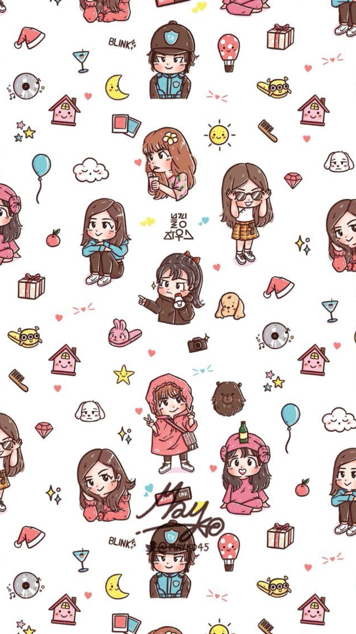 Blackpink Cartoon Wallpapers