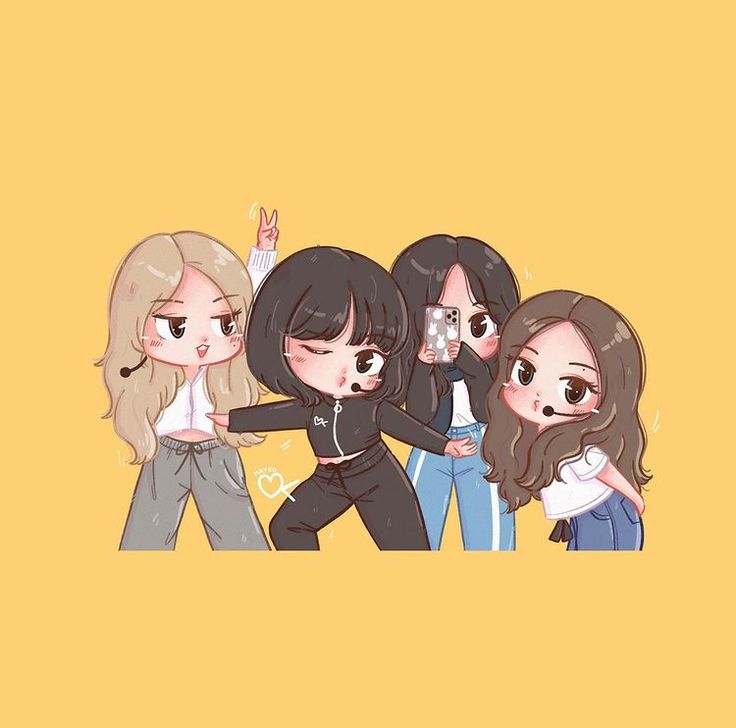 Blackpink Cartoon Wallpapers