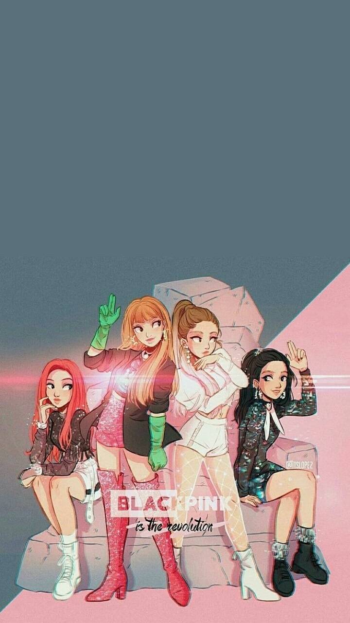 Blackpink Cartoon Wallpapers