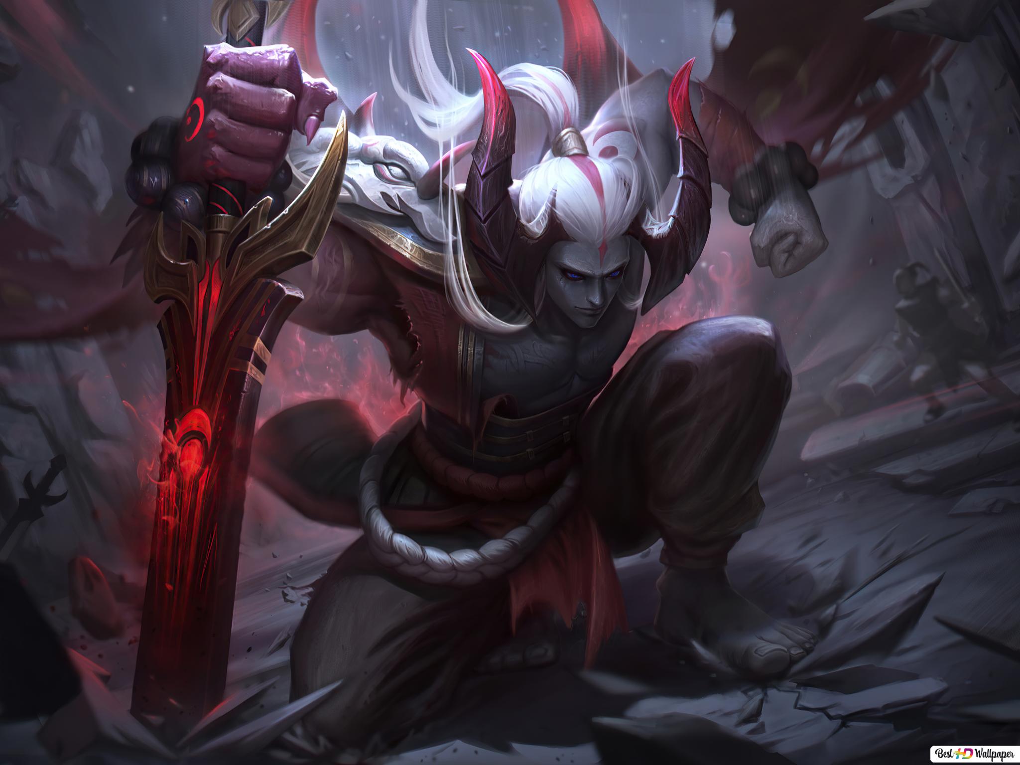 Blood Moon Yasuo Splash Art Wallpapers