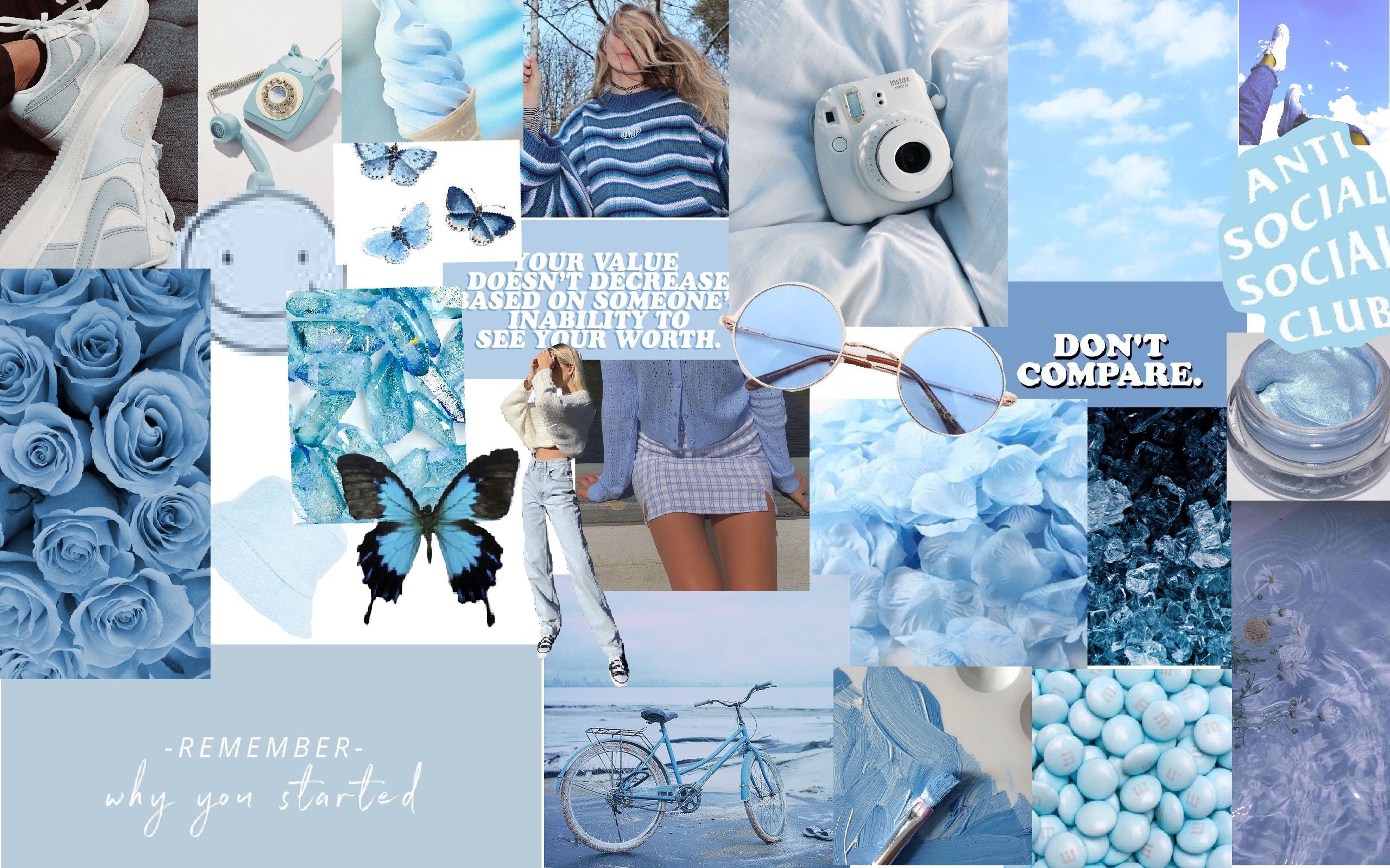 Blue Aesthetic Collage Wallpapers