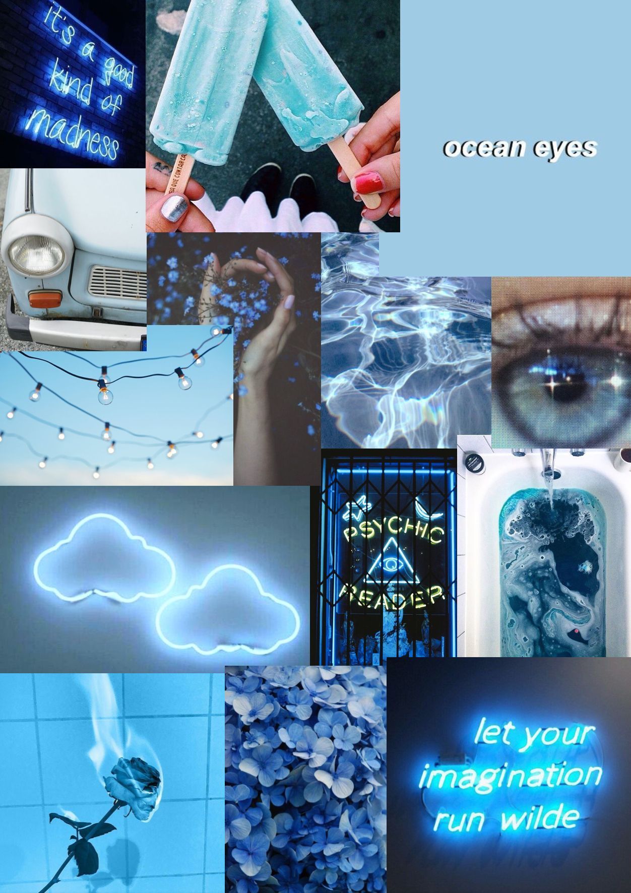 Blue Aesthetic Collage Wallpapers
