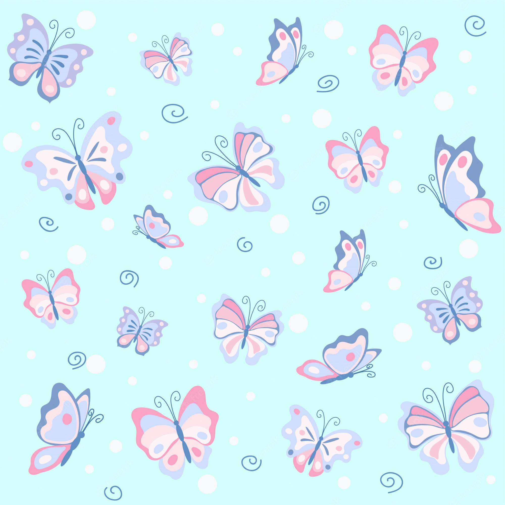 Blue And Pink Butterfly Wallpapers