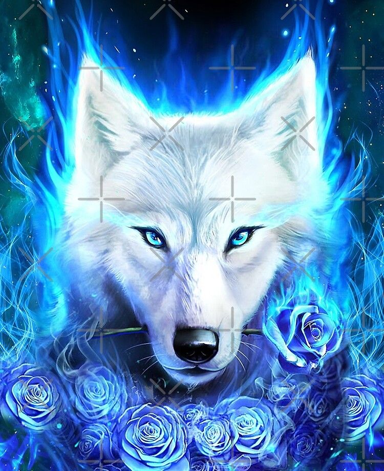 Blue Anime Wolf Wallpapers