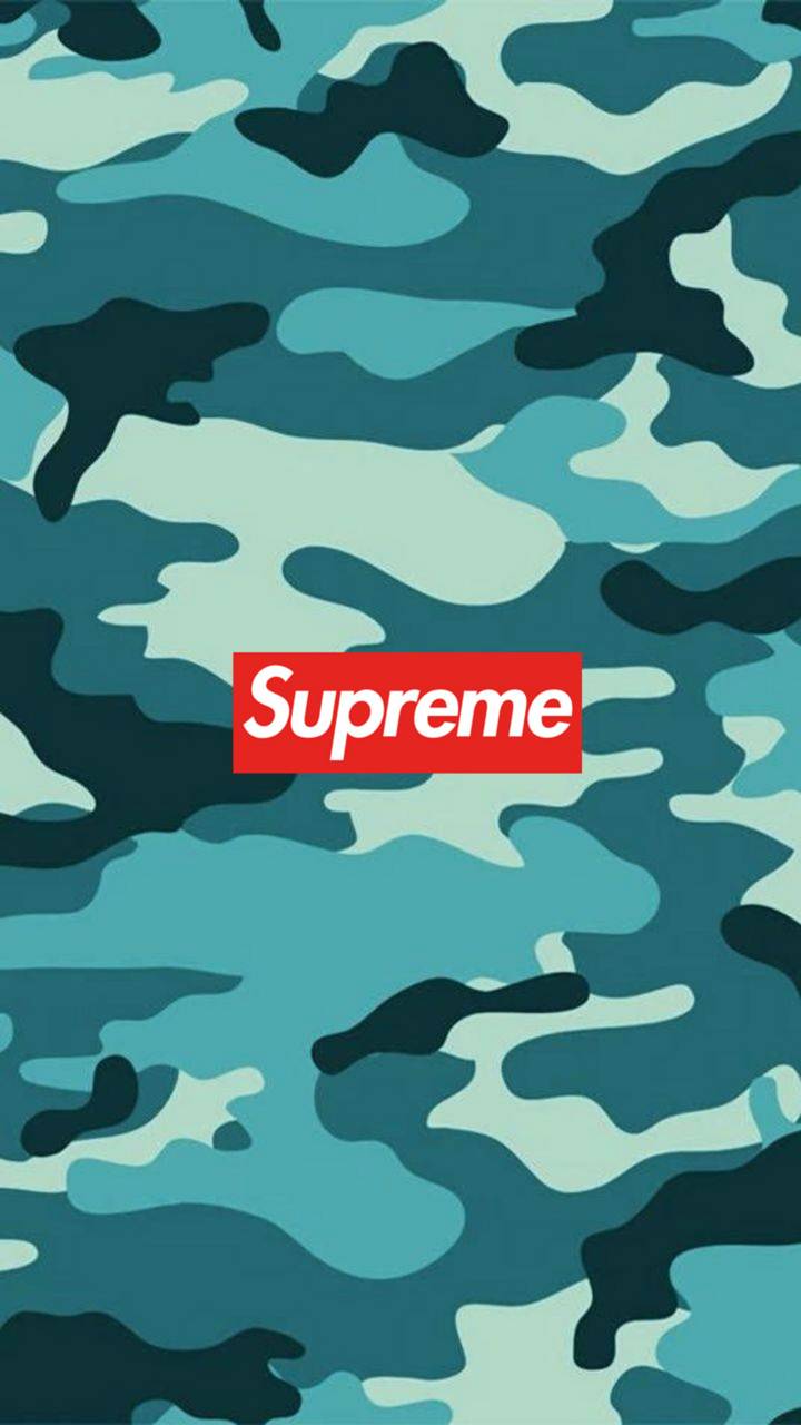 Blue Camo Supreme Wallpapers