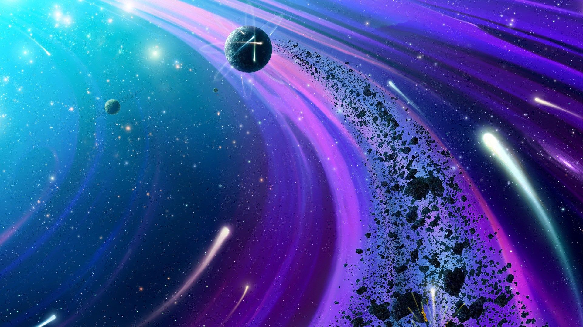 Blue Comet Space Wallpapers