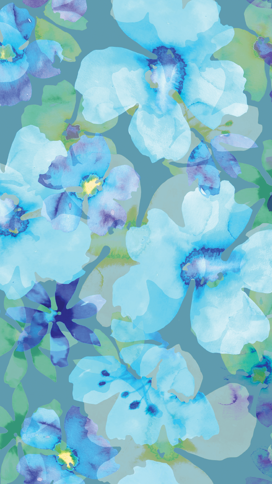 Blue Floral Iphone Wallpapers