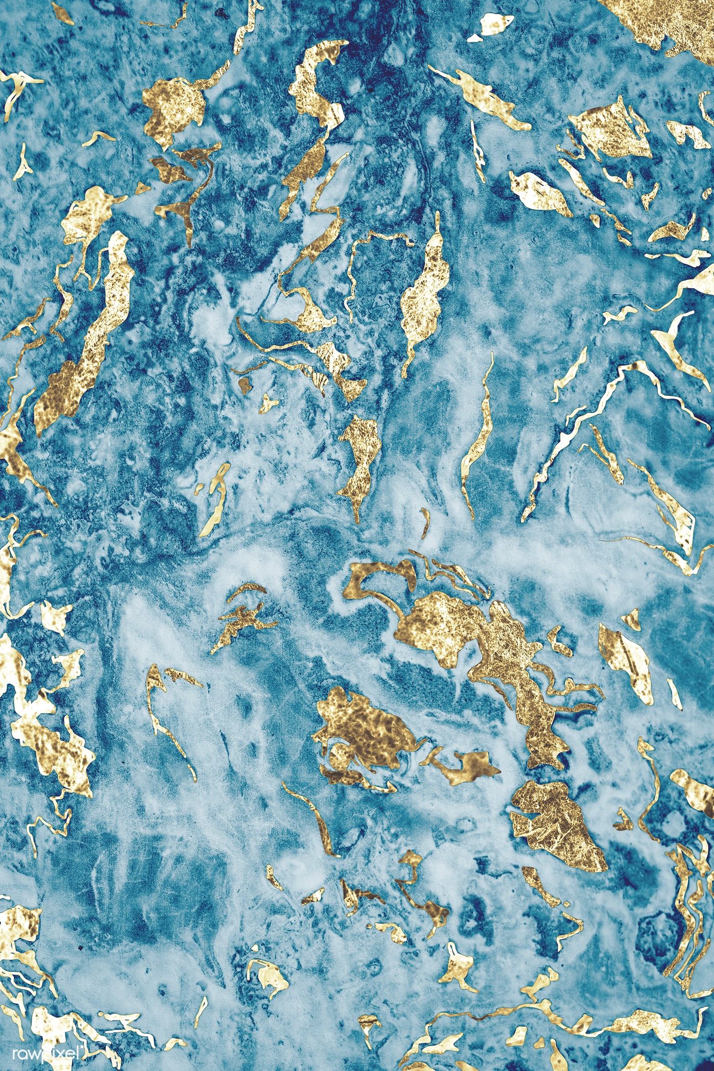 Blue Gold Marble Wallpapers