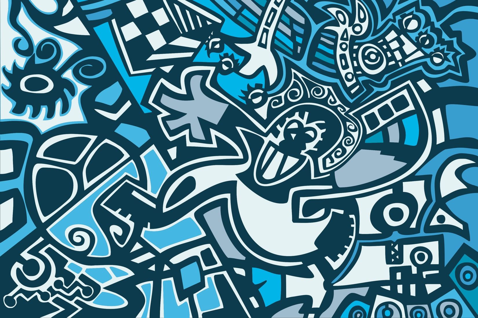 Blue Graffiti Wallpapers