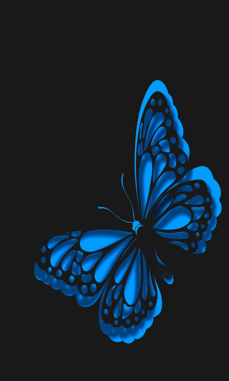 Blue Neon Butterfly Wallpapers
