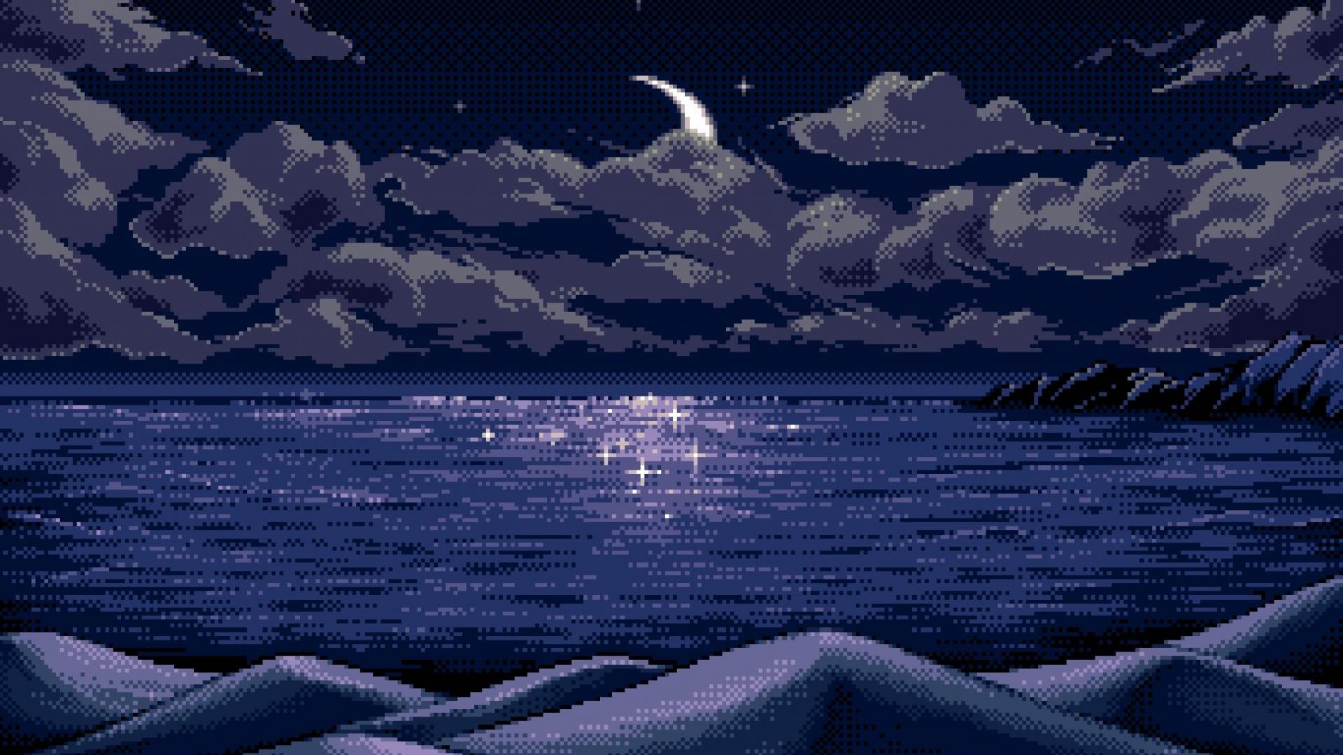 Blue Pixel Art Wallpapers