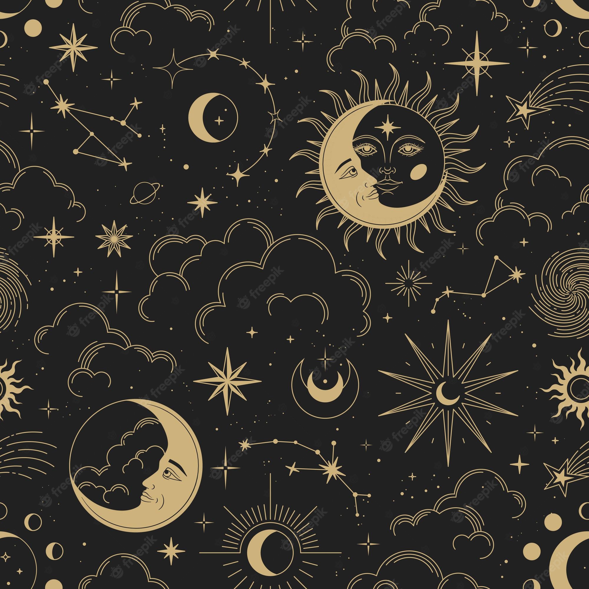 Boho Sun And Moon Wallpapers